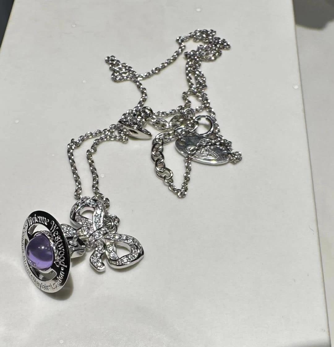 Vivienne Westwood London Silver Butterfly Pendant Necklace